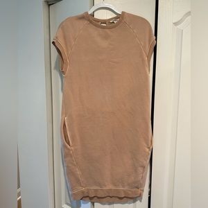 Goodthreads Women's Heritage Fleece Short-Sleeve Cocoon Dress with Pockets